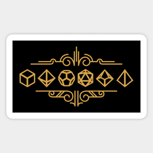 Dice Set Golden Deco Tabletop RPG Addict Magnet